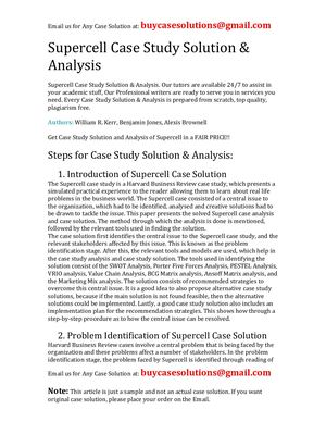 Supercell Case Study Solution Analysis