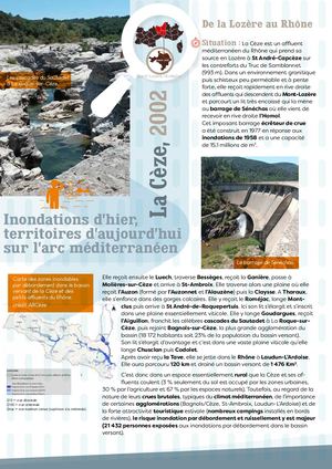 Inondation d'hier, territoire d'aujourd'hui : la Cèze