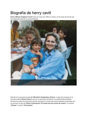 Biografía De Henry Cavill