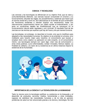 Ciencia Y Tecnología