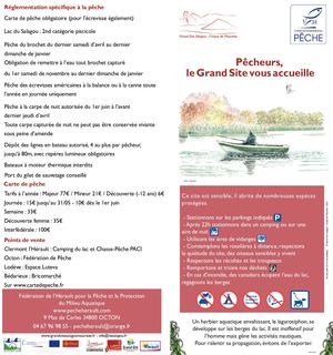 Dépliant pêche au lac du Salagou