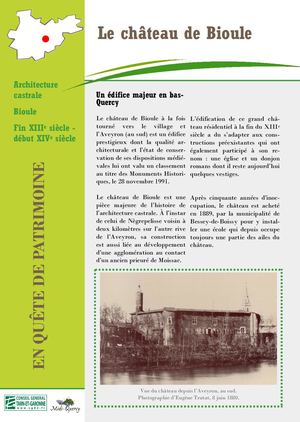 Fiche patrimoine : Château de Bioule