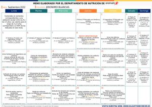 MENUS COMEDOR SEPTIEMBRE 22