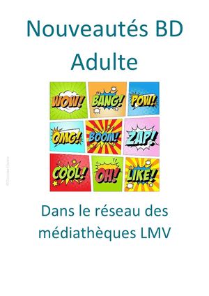 Nouveautés Bd Adultes