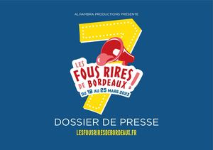 Dossier de presse - Les Fous rires de Bordeaux 2023