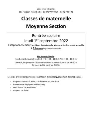 Liste Maternelle 22 Ms