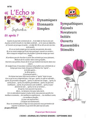 L'Écho des seniors N°70