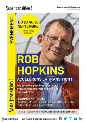 Dossier de presse / Tournée de Rob Hopkins - septembre 2022