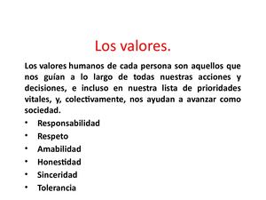 Los Valores