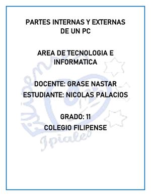Partes Internas Y Externas De Un Pc