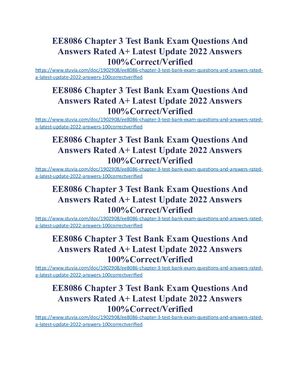 EE8086 Chapter 3 Test Bank Exam Questions And Answers Rated A