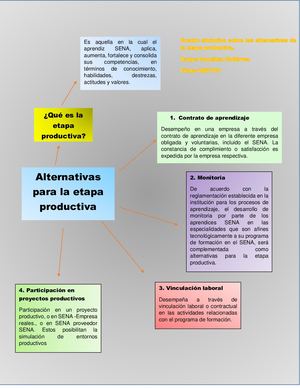 Cuadro Sinoptico Sobre Las Alternativas De La Etapa Prroductiva