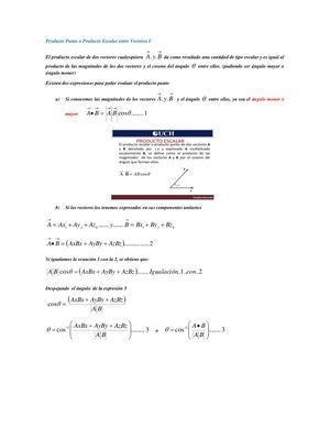 Fisica I 2° Parcial Producto Escalar O Producto Punto I Y Ii Completo (2)