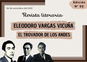 Revista literaria: Eleodoro Vargas Vicuña