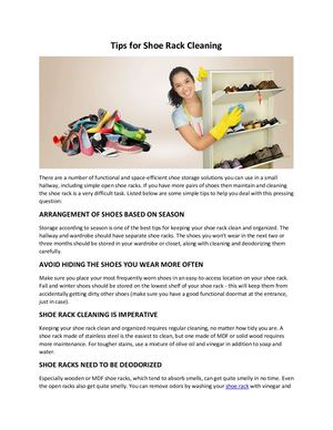 Tips for Shoe Rack Cleaning