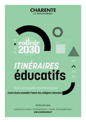 Guide Itinéraires Educatifs 2022
