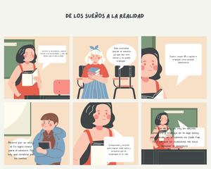 Colorido Chica 4 Viñetas Historieta