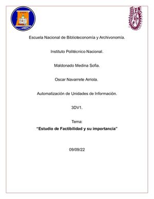 Estudio de Factibilidad, Sofia MM