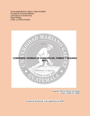 Compendio Normas De Atencion