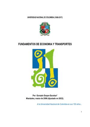 Fundamentos de economía y transportes.