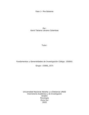 Fase 1 Pre Saberes Karol Lievano