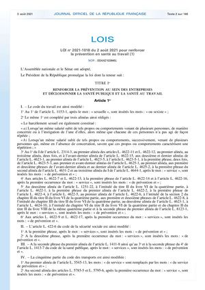 Tous Les Décrets Parus Suite à La Loi Santé De 2021 Au 12 09 2022