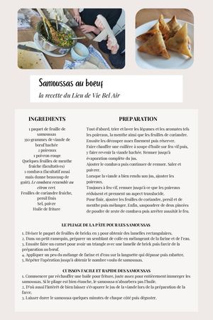 Recette Samoussas Boeuf Bel Air