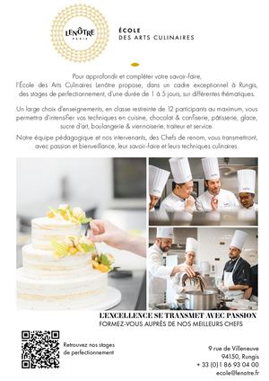 Flyer Ecole Des Arts Culinaires Lenotre