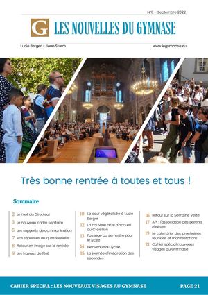 Nouvelles Du Gymnase N°6c_septembre 2022