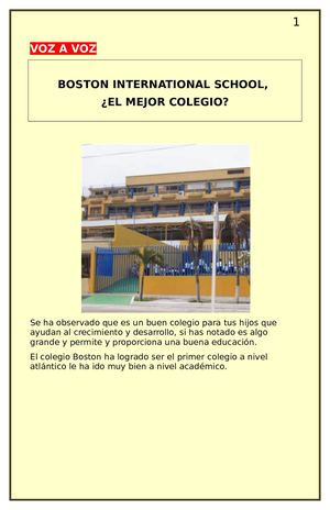 Boston International School Periódico