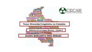 U2 T1 Diversidad Linguistica Colombia