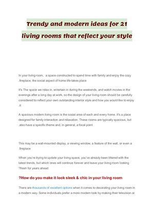 21 Trendy And Modern Ideas For Living Rooms That Reflect Your Style