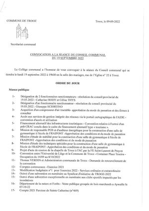 Oj Conseil Trooz 19 Septembre 2022
