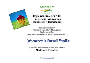 Montigny Règlement Prestations Periscolaires