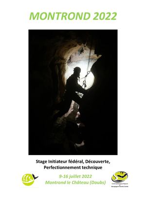 speleologie : stage montrond 2022
