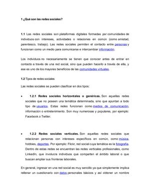 1 Que Son Las Redes Sociales