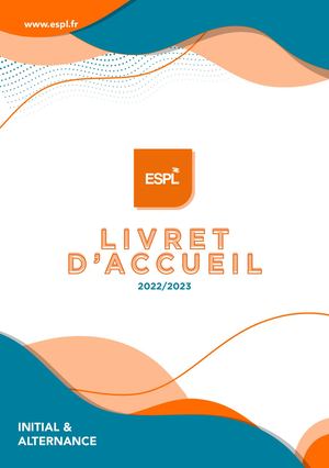 ESPL - Livret d'accueil étudiants 22/23 V3
