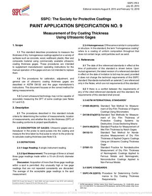 Measurement Of Dry Coating Thicknes Using Ultrasonic Gages