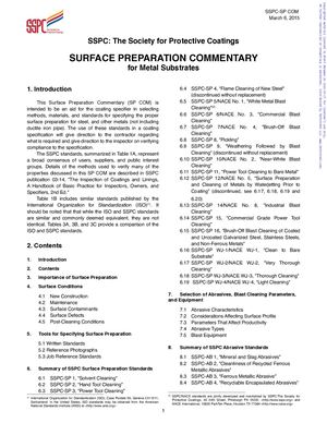 SURFACE PREPARATION COMMENTARY For Metal Substrates