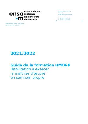 Guide Hmonp 21 22
