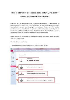 Calaméo - How To Add Variable Barcodes, Data, Pictures, Etc To Pdf ...