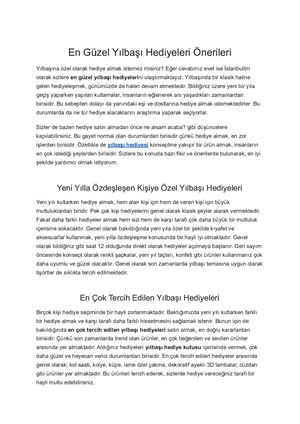 En Güzel Yılbaşı Hediyeleri Önerileri İstanbultm