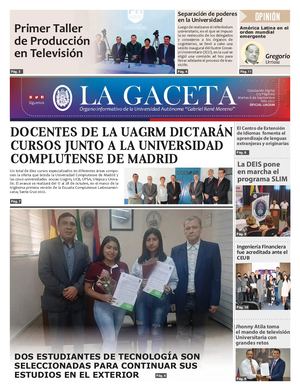La Gaceta Septiembre periódico oficial de la UAGRM