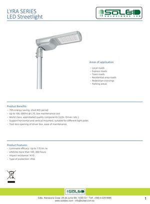 Catalogo Soled Alumbrado Publico Led Serie Lyra