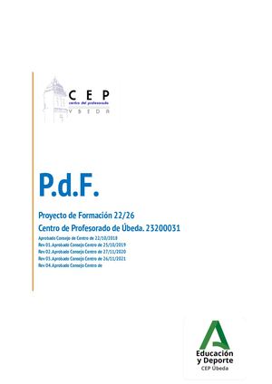Proyecto De Formación Definitivo Cep Ubeda Rev 04 22 23