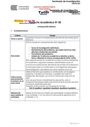 Seminario De Investigacion Pa2 (Asuc 1532)