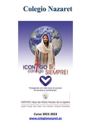 Extracto PROYECTO EDUCATIVO COLEGIO NAZARET 2022 - 2023