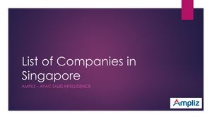 List Of Companies In Singapore 2022