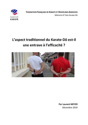 L'aspect traditionnel du Karate-Do est-il une entrave à l'efficacité ?