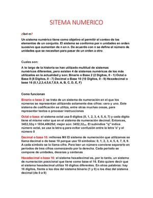 Sitema Numerico